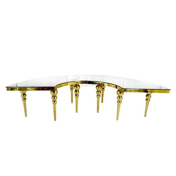 Banquet Serpentine Table Gold - Image 4
