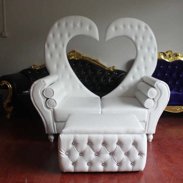 Royal White love Chair - Image 3