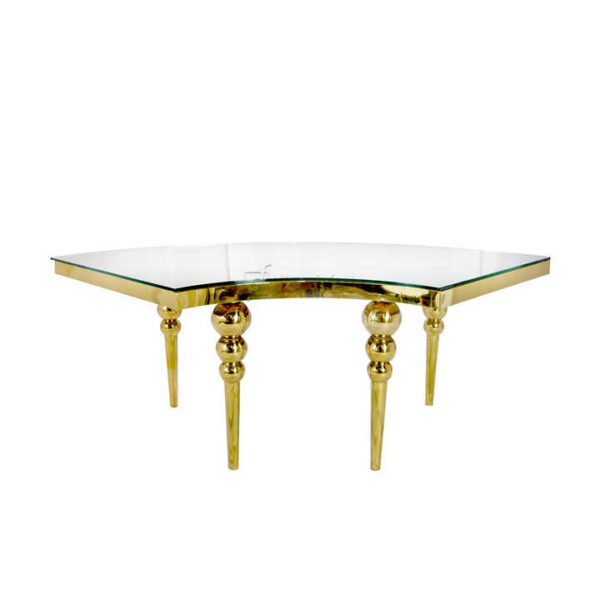 Banquet Serpentine Table Gold - Image 2